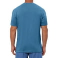 thumbnail image 3 of Camisetas Henley para hombres INSPIRE CHIC, casuales de verano, de manga corta, con botones, camiseta básica, L azul oscuro, 3 of 6