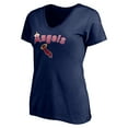 thumbnail image 2 of Women's Navy Los Angeles Angels Core Wahconah V-Neck T-Shirt, 2 of 3