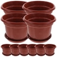thumbnail image 1 of 10 piezas de plástico plástico Flower Nursery Pot reutilizable macetas de guardería con bandeja, 1 of 6