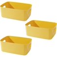 thumbnail image 1 of Cesta de almacenamiento de plástico, para organizar cajas de almacenamiento apilables con asas (blanco), un total de uno, 25*16,5*10 cm TUNC Sencillez, 1 of 4