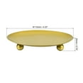 thumbnail image 2 of Uxcell 4.3" Dia Round Decorative Candle Plate Base Holders Iron Gold 6Pcs, 2 of 5