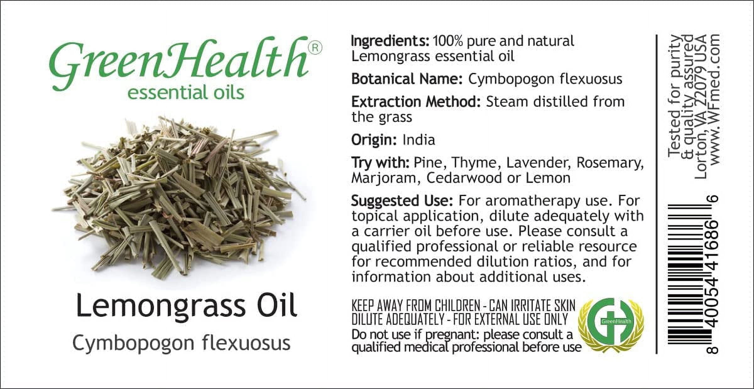 Lemongrass Oil – 8 fl oz (237 ml) Aluminum Bottle w/Plug Cap – 100% Pure Essential Oil