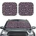 thumbnail image 2 of Honeii Flower Print Foldable Car Sun Shade for Windshield, 2-Piece UV Protection Shade, Protects Car Interior, Ideal for Cars, Trucks, SUVs-Medium, 2 of 6