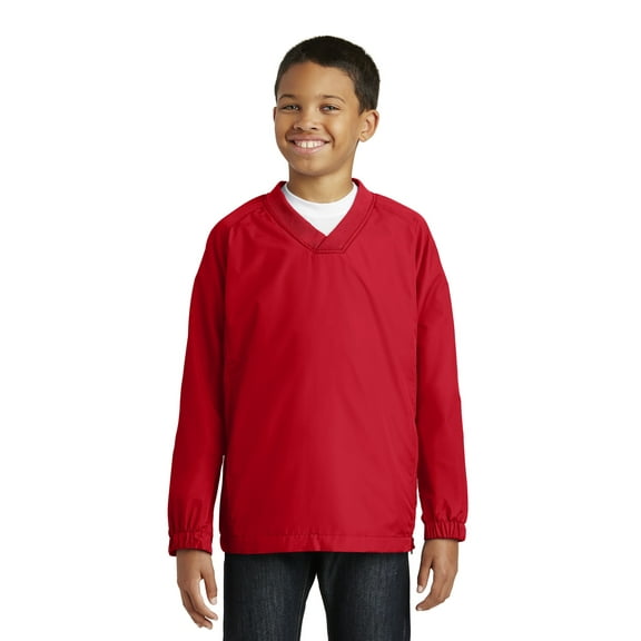 Sport-Tek ® Youth V-Neck Raglan Wind Shirt. YST72