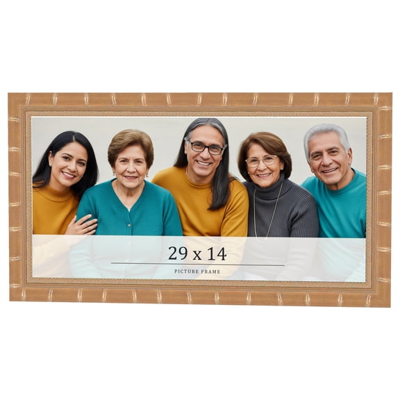 29x14 Frame Gold Real Wood Picture Frame Width 1.5 inches | Interior Frame Depth 0.5 inches |