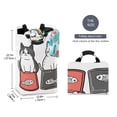 thumbnail image 2 of Yayeee Freestanding Laundry Hamper with Handle Collapsible Large Storage Basket for Clothes, Black Chubby Cat, 2 of 7