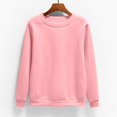thumbnail image 2 of Clearance! Yajing Crewneck Sweatshirts Women Sweatshirt for Women Pullover Plain Versatile Sweatshirt Without Hood Large Sizes Basic Casual Crew Neck Jumper M Pink, 2 of 5