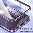 thumbnail image 4 of Metal Magnetic Case Compatible With Iphone 14 Pro Max/14 Pro, Double Sided Hd Tempered Glass Cover With Lens Protector, 4 of 5
