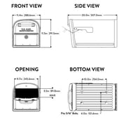 Architectural Mailboxes Oasis 360 Locking Post Mount Mailbox, Black, Large