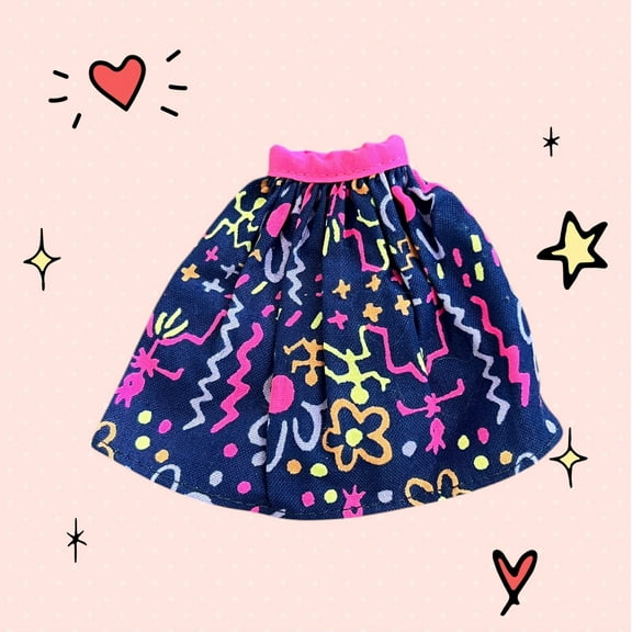 Lol Surprise doll OMG Bartz Genuine Fashion Fashion Blue Skirt Short Printed Rare