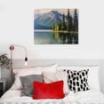 thumbnail image 4 of JRXY  Rocky Mountain Forest Landscape Blue Wall Art Decor Canvas For Living Room,Glacier National Park Rope Attached picture2, 4 of 4