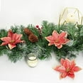 thumbnail image 6 of Christmas Poinsettia Flowers, TINGOR 20 Pcs Artificial Flowers Glitter Poinsettia Christmas Tree Ornaments for Christmas Decorations, Red, 6 of 7