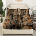 thumbnail image 2 of Erosebridal Brown Bark Fitted Sheet Set Twin, Botanical Tree Bedding Set, Lightweight, 2 Pieces (No Top Sheet), 2 of 5
