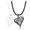 Black and silver, variant on 1 Pair Heart Necklace for Couples Hearts Pendant Necklaces Creative Magnet Necklaces for Him & Her Valentine
