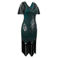 thumbnail image 5 of PrettyGuide Women's 1920s Dress Sequin Art Deco Flapper Dress with Sleeve, 5 of 7
