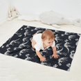 thumbnail image 2 of Black Cartoon Dinosaurs Skeletons Pattern Blanket,Comfortable Soft Flannel Throw Blanket,All Season,Warm Lightweight Blankets for Sofa Bed Couch Living Room Chair,30"x40", 2 of 4