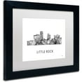 thumbnail image 2 of Trademark Fine Art 'Little Rock Arkansas Skyline WB-BW' Canvas Art by Marlene Watson, White Matte, Black Frame, 2 of 4