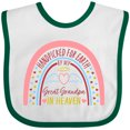 thumbnail image 3 of Inktastic Handpicked for Earth by My Great Grandpa in Heaven Rainbow Boys or Girls Baby Bib, 3 of 4