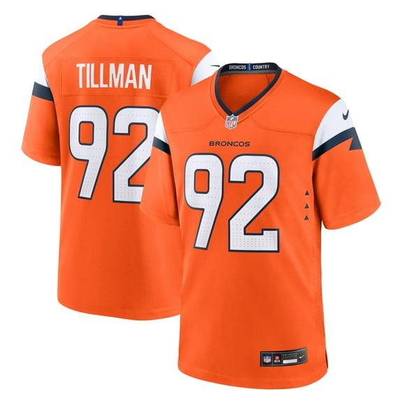 Men's Nike Dondrea Tillman Orange Denver Broncos Team Game Jersey