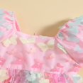 thumbnail image 4 of Fille Enfant en Bas Âge Princesse Robe Manches Courtes Papillon Robe, 4 of 9