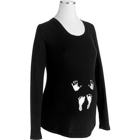Maternity Hands & Feet Long-Sleeve Graphic Tee