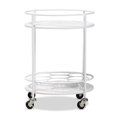 thumbnail image 2 of Baxton Studio Dallan White Metal 2-Tier Kitchen Cart, 2 of 8