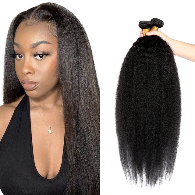 Hair Bundles NiegMeag Kinky Straight 100% brasileño Remy Hair
