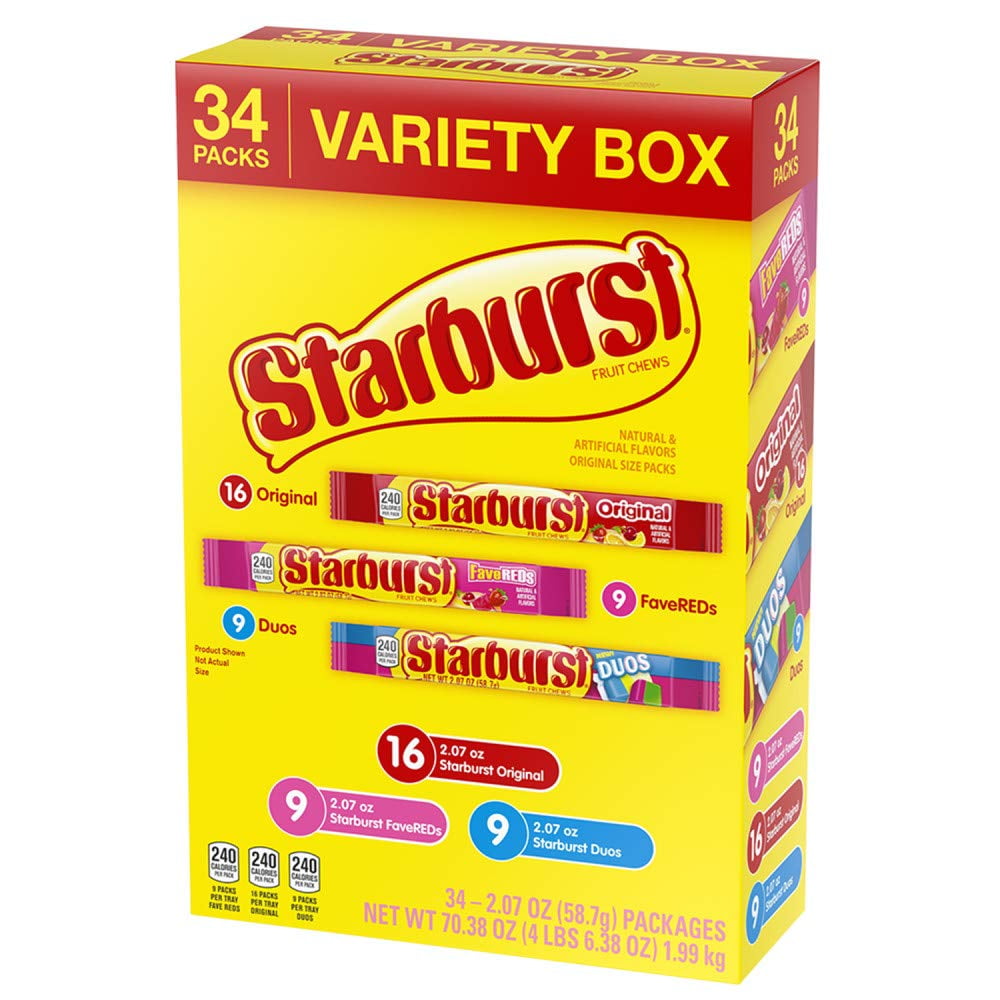 STARBURST Fruit Chews 3 Flavor Variety Pack Original