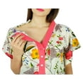 thumbnail image 5 of Bimba Cotton Delivery Gown, Nursing Moms kaftan With Belt & To Be Moms Gift, 5 of 7