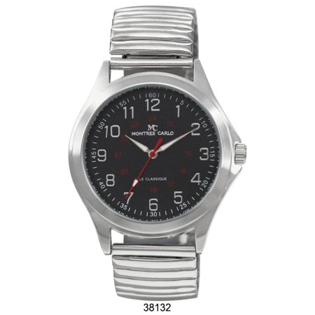Silver/Black 39mm-milano-expressions-flex-band-watch-3813