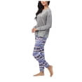 thumbnail image 2 of Nautica Women's 2 Piece Fleece Pajama Sleepwear Set (Gray Fairisle, X-Large), 2 of 5