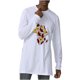 thumbnail image 1 of Hombres manga larga Casual estampado cuello redondo moda Split dobladillo pulóver camiseta blusa Tops Pompotops oipoqjl6871, 1 of 9