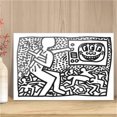 thumbnail image 2 of Decoración de escritorio moderna de 12 cm x 18 cm para el hogar y la oficina Acrílico abstracto en blanco y negro, 2 of 2