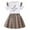 White, variant on Utlike Girls 2-Piece Outfit Sets Toddler Summer Short Sleeve Prints Tops And Skirts 2Pcs Outfits Clothes Girls Stylish Clothing Sets Size 3 Years-4 Years