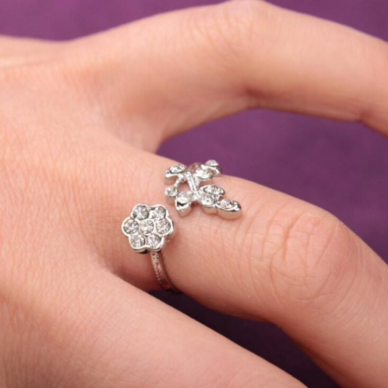 18k silver plated cubic zirconia rings online