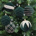 thumbnail image 6 of Qjidjing 6Pcs Christmas Tree Ball Ornaments, 3.15 inch Hanging Flocked Balls, for Christmas Tree, Mantel, Indoor Holiday Decor, 6 of 6