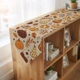 thumbnail image 4 of Orange Fall Table Runner Linen Burlap Table Runner 48 Inches Long Autumn Pumpkins Botanical Thanksgiving Dresser Scarves for Kitchen Island Coffee Dining Room Party Wedding Holiday Decoration 13"x48", 4 of 8