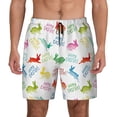 thumbnail image 3 of Uemuo Happy Easter Rabbit Pattern Mens Swim Trunks Quick Dry Board Shorts with Mesh Lining, Stretch Beach Shorts Quick Dry No-Chafing Board Shorts-XX-Large, 3 of 9