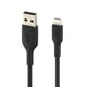 thumbnail image 4 of Belkin BoostCharge USB-A to Lightning Cable - (3.3ft/1M) MFi Certified, Soft, Flexible Fast-Charging Cable, Lightning iPhone Charger Cord for iPhone 14 & Earlier Series, iPad 9th Gen & AirPods Black, BEL A-LIGHTNING CABLE 1M BLK, 4 of 5