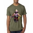 thumbnail image 1 of Wild Bobby Marilyn Monroe Watercolor Love Pop Culture Men Premium Tri Blend Tee, Military Green, Large, 1 of 5