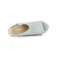 thumbnail image 4 of BLISSFUL STEP Women's Espadrilles Platform Heel Wedges Sandals Grey 10, 4 of 8
