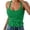 Green, variant on Women's Slim Fit Ribbed Tank Top Spaghetti Strap Camisole for Layering and Casual Wear Pink,XXL