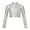 Silver, variant on YONGHS Kids Girls Sequin Metallic Long Sleeve Turtleneck Crop Top Hip Hop Jazz Dance Athletic T-shirt Hot Pink 10