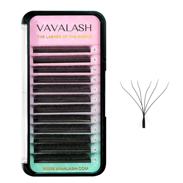 Extensor de pestañas VAVALASH, en forma de W, 6D, prefabricados, rizados 0,07 m