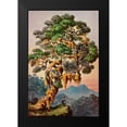 thumbnail image 2 of Haeckel, Ernst 17x24 Black Modern Framed Museum Art Print Titled - Der Vulkan Merapi auf Sumatra Hochland von Padang, 2 of 5