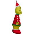 thumbnail image 2 of Gemmy 4 ft Airblown Blowup Inflatable Grinch with Merry Grinchmas Sweater & Built-In LED Lights Outdoor Decoration - Red, 2 of 3