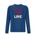 thumbnail image 4 of Lovzfmll Pyjama de Sport Imprimé Romantique Manches Longues Col Rond pour Hommes Bleu Foncé, L, 4 of 4
