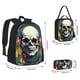 thumbnail image 2 of Fotbe Modern Hip-Hop Skull Set Escolar 3 en 1 para Niños - Mochila Duradera con Lonchera Aislante y Estuche para Lápices - Mochila Escolar para Niños y Niñas, 2 of 7