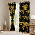thumbnail image 3 of jejeloiu Cute Bowtie Ribbon Blackout Curtains Set of 2 (52x84 Each),Cartoon Bow Knot Window Curtains,Orange Floral Curtains and Drapes For Girls,Super Cozy Room Decor, 3 of 6