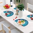thumbnail image 6 of GZHJMY Christmas Snowman Placemats 1Pcs,Holidays PVC Weave Place Mats Table Mats Non-Slip Easy to Clean for Home Kitchen BBQ Party Table Decor,15.4", 6 of 7